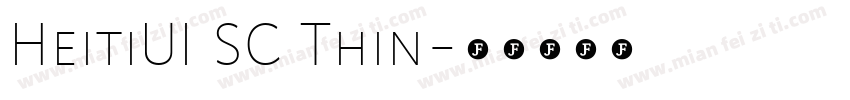 HeitiUI SC Thin字体转换
